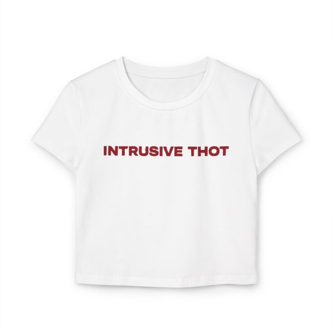 Intrusive Thot Women's Baby Tee - Image 2