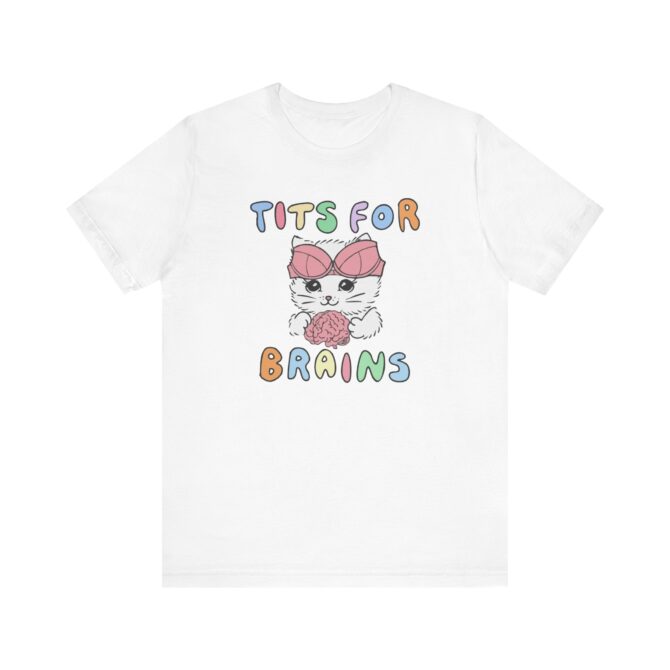 Tits For Brains Unisex T-Shirt - Image 2