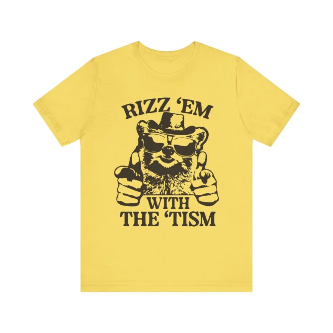 Rizz 'Em With the 'Tism (Raccoon) Unisex T-Shirt - Image 4