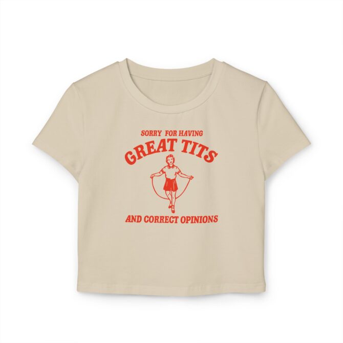 Sorry For Having Great Tits Women's Baby Tee - Image 2