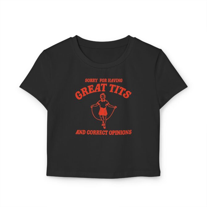 Sorry For Having Great Tits Women's Baby Tee - Image 4