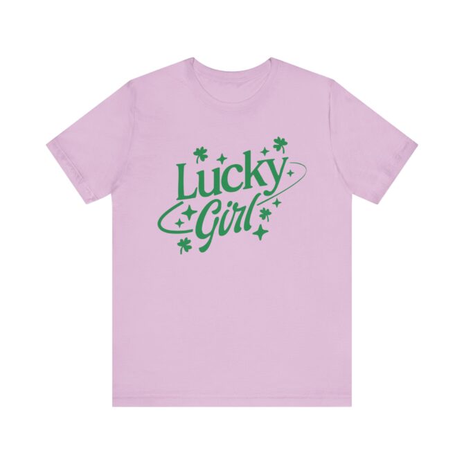 Lucky Girl Star&Clover St Patricks Y2K Unisex T-Shirt - Image 5