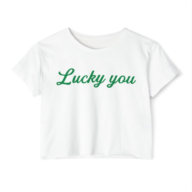 Lucky You St Patricks Y2K Baby Tee - Image 2