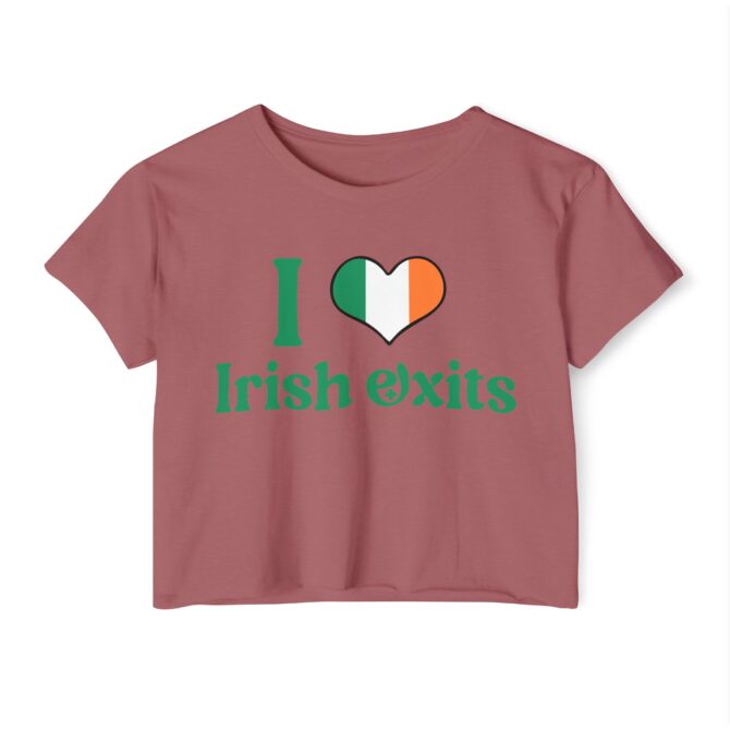 I Love Irish Exits St Patricks Y2K Baby Tee - Image 6