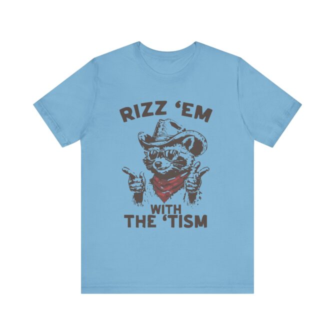 Rizz 'Em With the 'Tism (Racoon) Unisex T-Shirt - Image 7