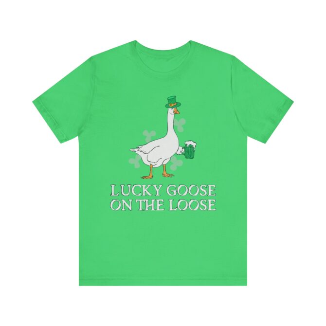 Lucky Goose On The Loose St Patricks Y2K Unisex T-Shirt - Image 4