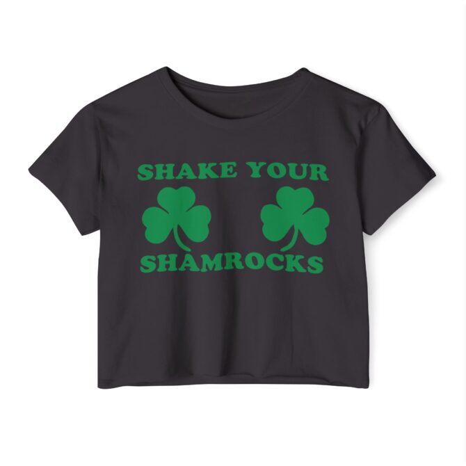 Shake Your Shamrocks St Patricks Y2K Baby Tee - Image 3