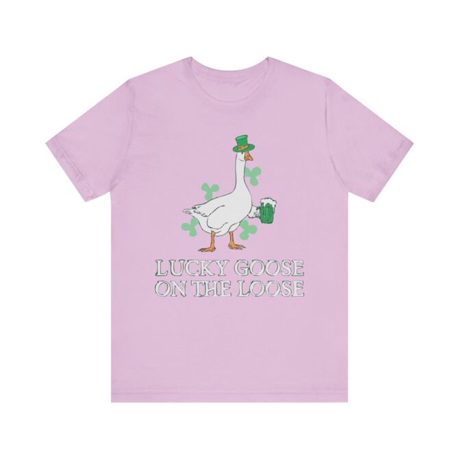 Lucky Goose On The Loose St Patricks Y2K Unisex T-Shirt - Image 5