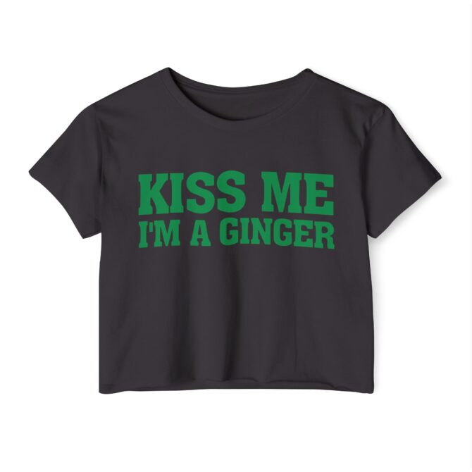 Kiss Me Im Ginger St Patricks Y2K Baby Tee - Image 4