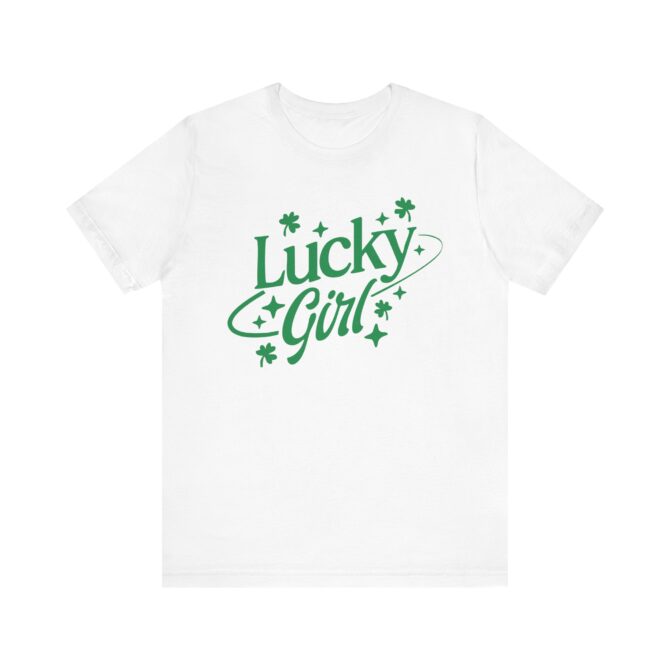 Lucky Girl Star&Clover St Patricks Y2K Unisex T-Shirt - Image 2