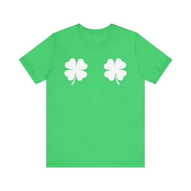 Four Leaf Clover St Patricks Y2K Unisex T-Shirt - Image 4