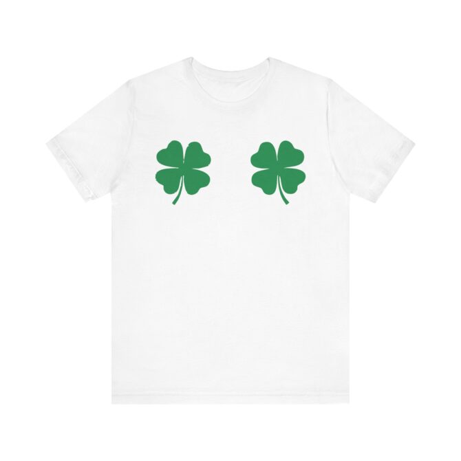 Four Leaf Clover St Patricks Y2K Unisex T-Shirt - Image 2