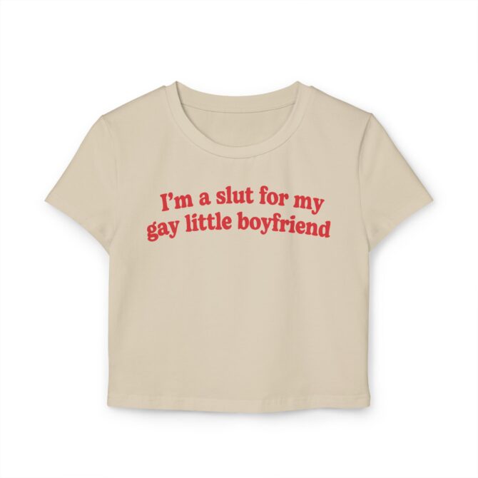 Slxt For My Gay BF Y2K Baby Tee - Image 3