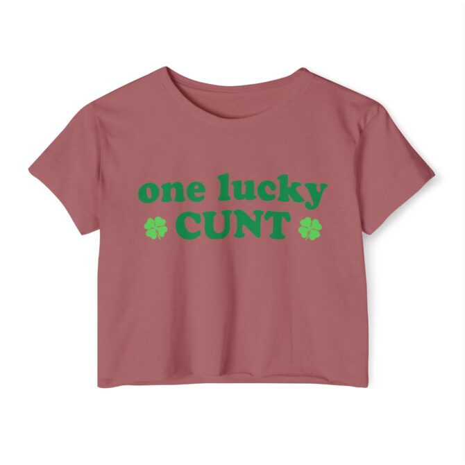 One Lucky Cxxt St Patricks Y2K Baby Tee - Image 5