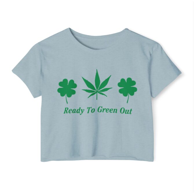 Ready To Green Out St Patricks Y2K Baby Tee - Image 5