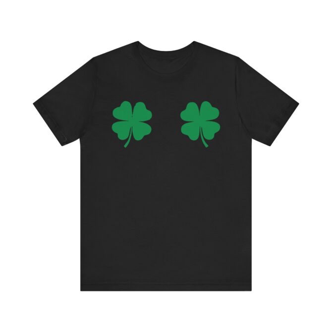 Four Leaf Clover St Patricks Y2K Unisex T-Shirt - Image 3