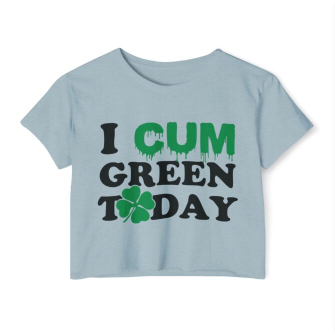 I Cxm Green Today St Patricks Y2K Baby Tee - Image 6