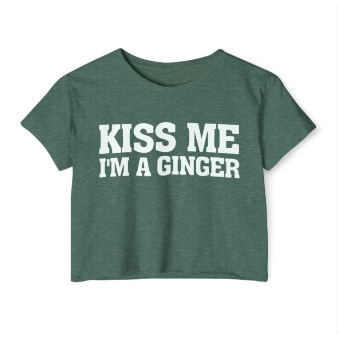 Kiss Me Im Ginger St Patricks Y2K Baby Tee