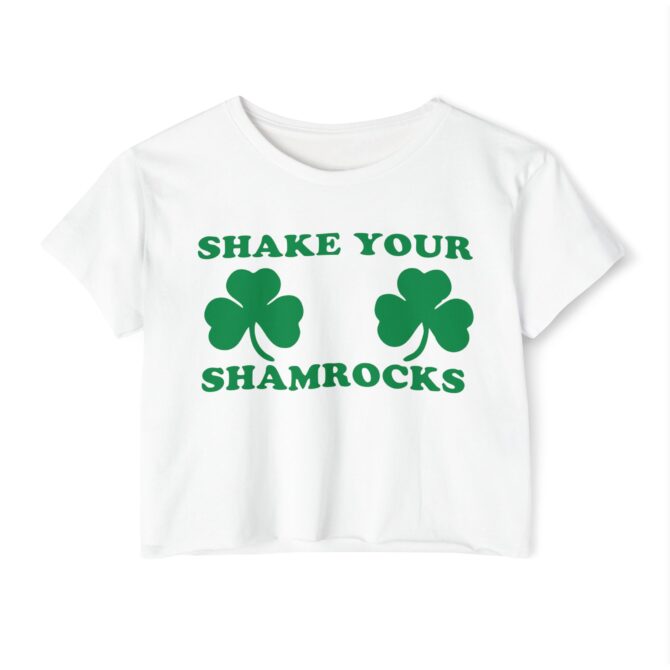 Shake Your Shamrocks St Patricks Y2K Baby Tee - Image 2