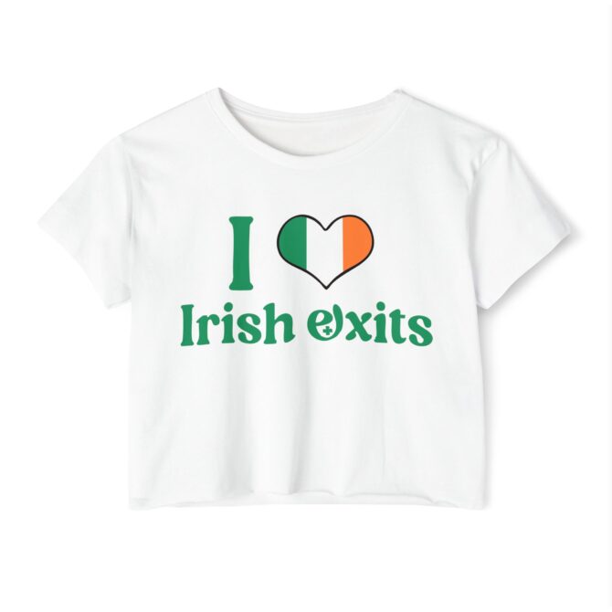 I Love Irish Exits St Patricks Y2K Baby Tee