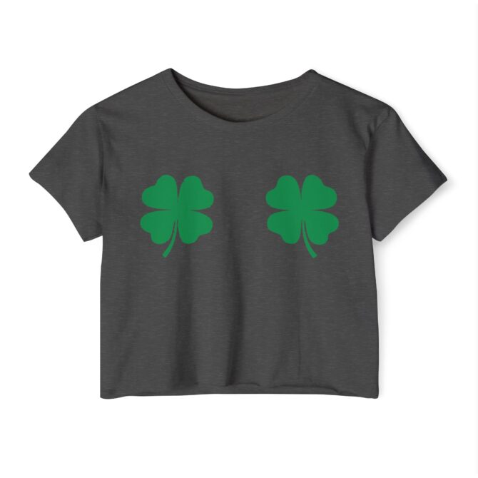 Four Leaf Clover St Patricks Y2K Baby Tee - Image 7