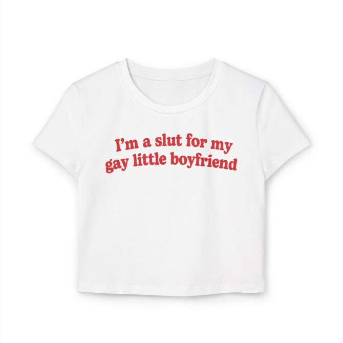 Slxt For My Gay BF Y2K Baby Tee