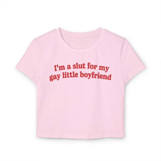 Slxt For My Gay BF Y2K Baby Tee - Image 4