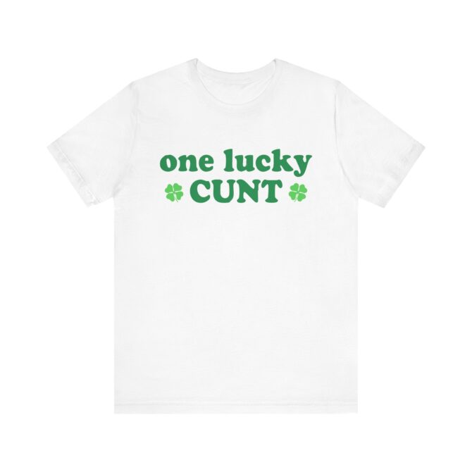 One Lucky Cxxt St Patricks Y2K Unisex T-Shirt - Image 2