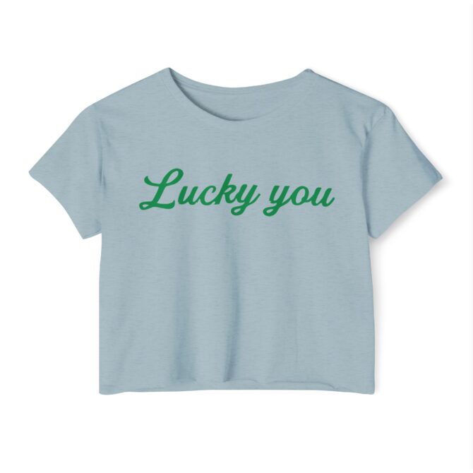 Lucky You St Patricks Y2K Baby Tee - Image 6