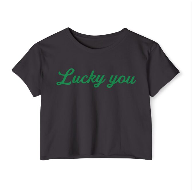 Lucky You St Patricks Y2K Baby Tee - Image 4