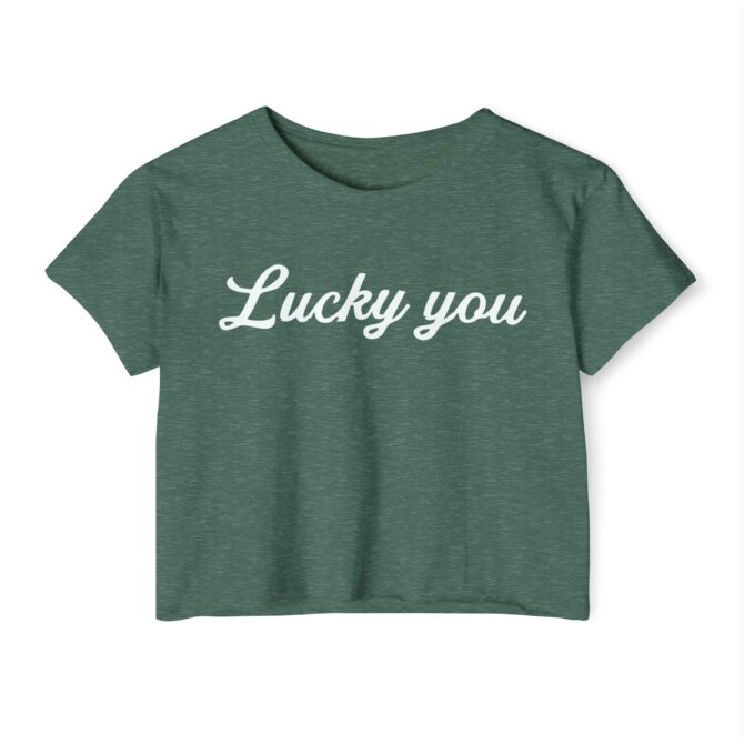 Lucky You St Patricks Y2K Baby Tee