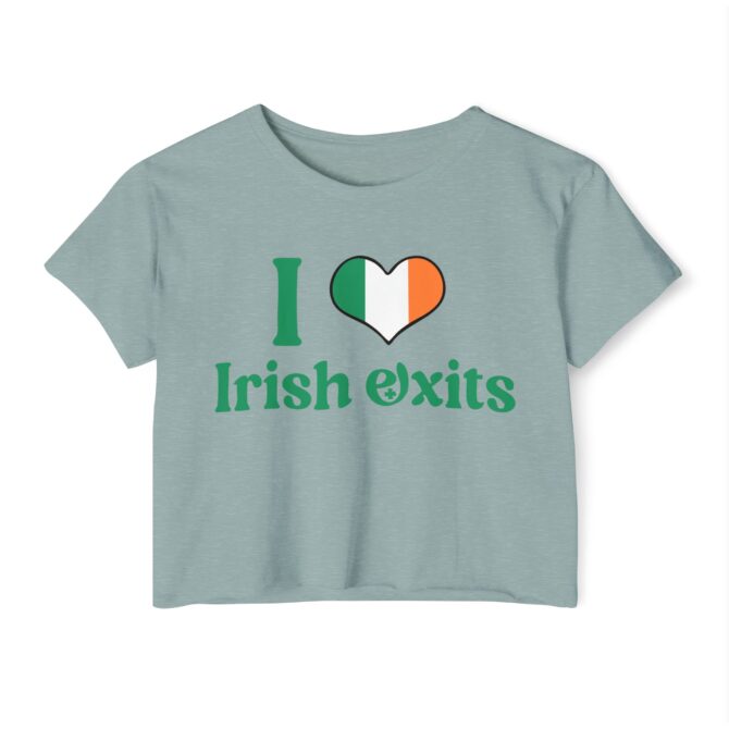 I Love Irish Exits St Patricks Y2K Baby Tee - Image 3