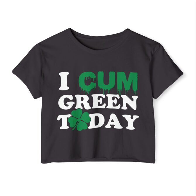 I Cxm Green Today St Patricks Y2K Baby Tee