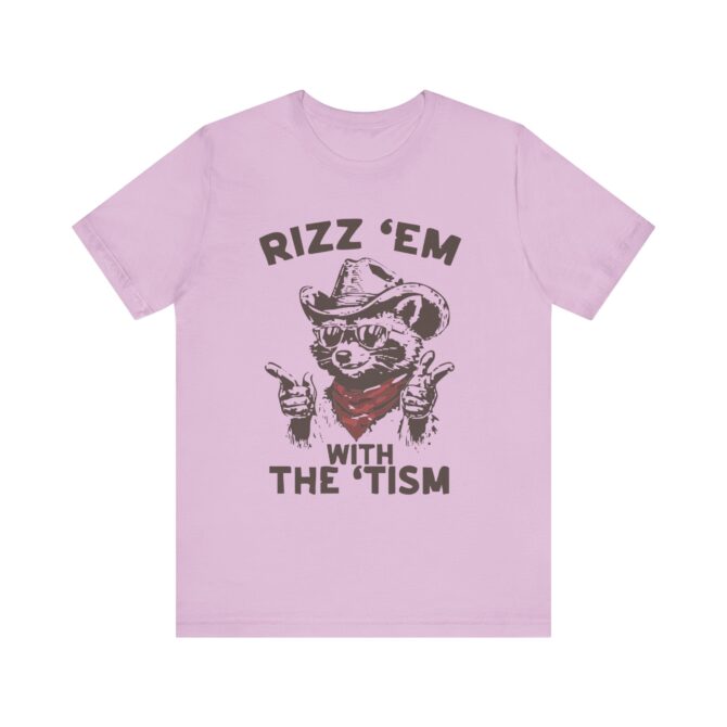 Rizz 'Em With the 'Tism (Racoon) Unisex T-Shirt - Image 8