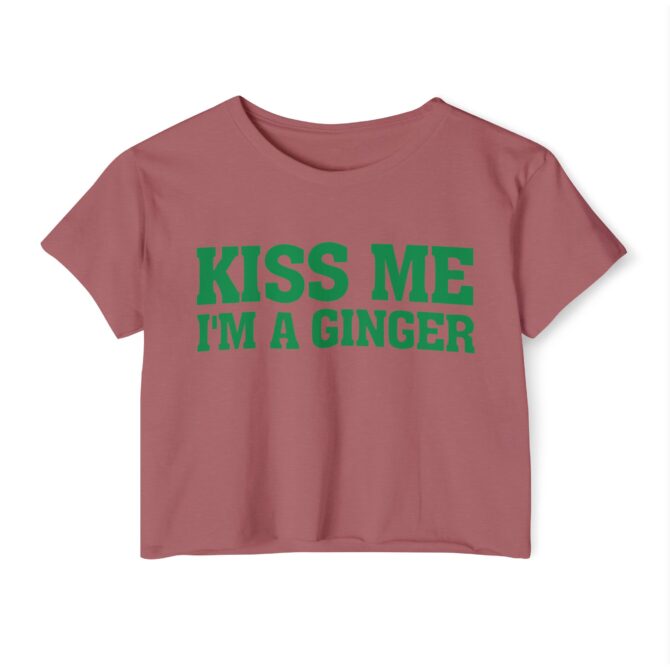 Kiss Me Im Ginger St Patricks Y2K Baby Tee - Image 5