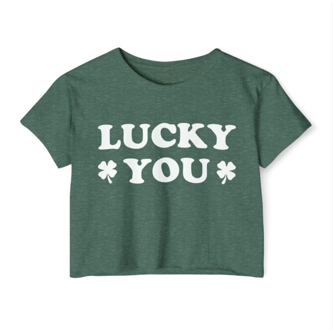 Lucky Green St Patricks Y2K Baby Tee - Image 2