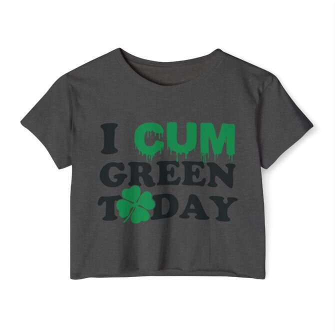 I Cxm Green Today St Patricks Y2K Baby Tee - Image 4