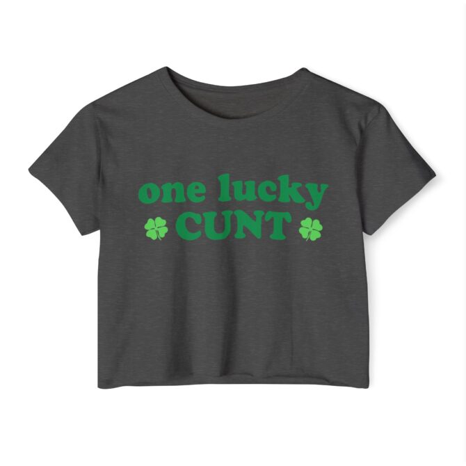 One Lucky Cxxt St Patricks Y2K Baby Tee - Image 7