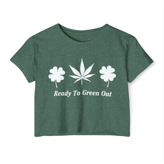 Ready To Green Out St Patricks Y2K Baby Tee