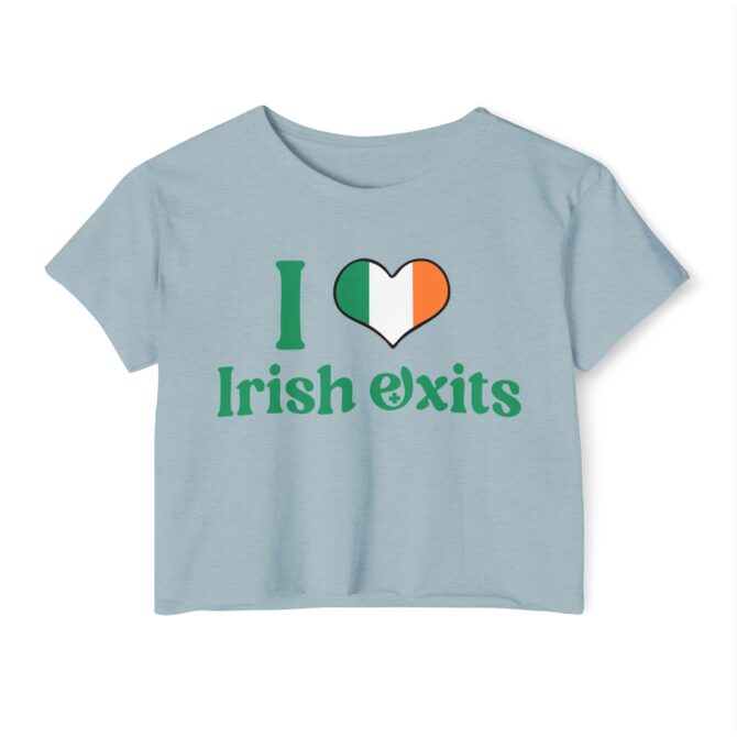 I Love Irish Exits St Patricks Y2K Baby Tee - Image 5