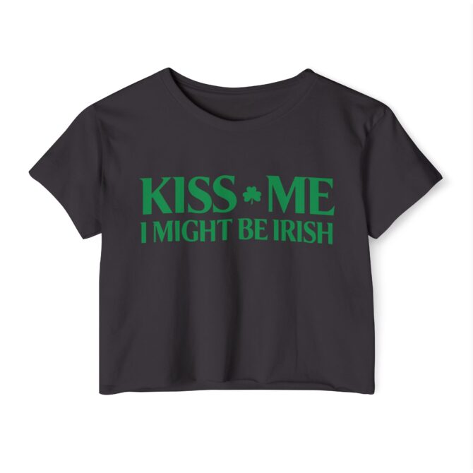 Kiss Me St Patricks Y2K Baby Tee - Image 4