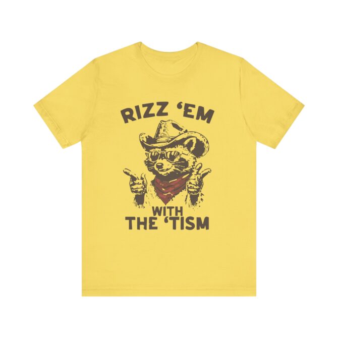 Rizz 'Em With the 'Tism (Racoon) Unisex T-Shirt - Image 4