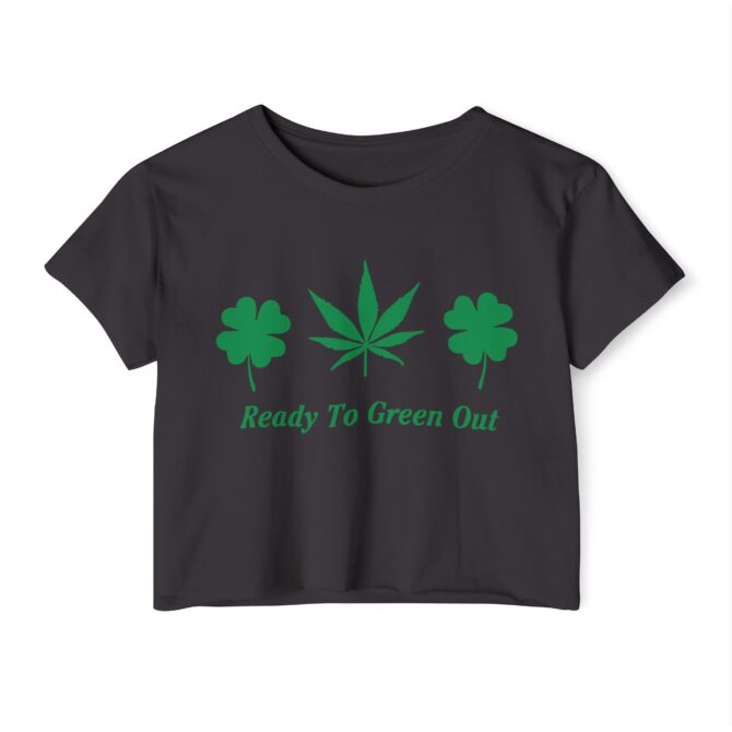 Ready To Green Out St Patricks Y2K Baby Tee - Image 2