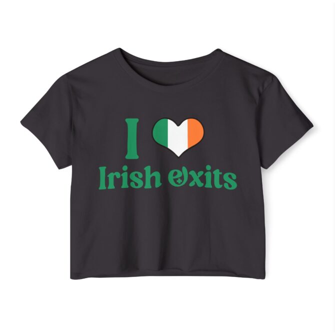 I Love Irish Exits St Patricks Y2K Baby Tee - Image 4