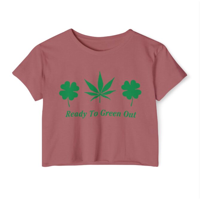 Ready To Green Out St Patricks Y2K Baby Tee - Image 6