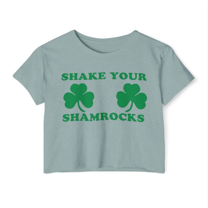 Shake Your Shamrocks St Patricks Y2K Baby Tee - Image 4